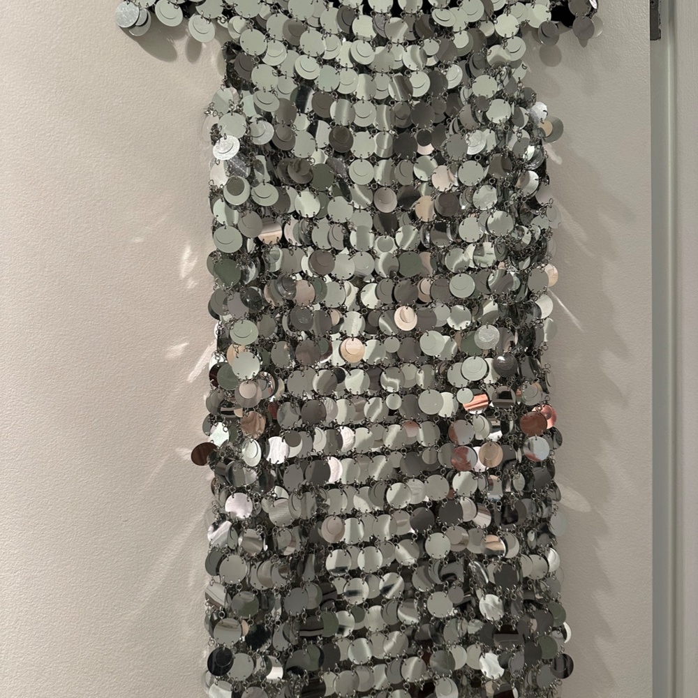 NEW!!  Beautiful Silver Disk Dress/Top